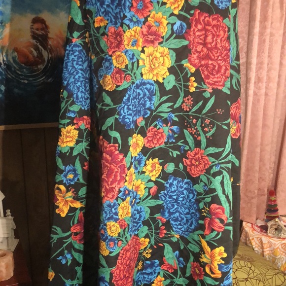Long Colorful Floral Scarf/Cover up - Picture 5 of 13